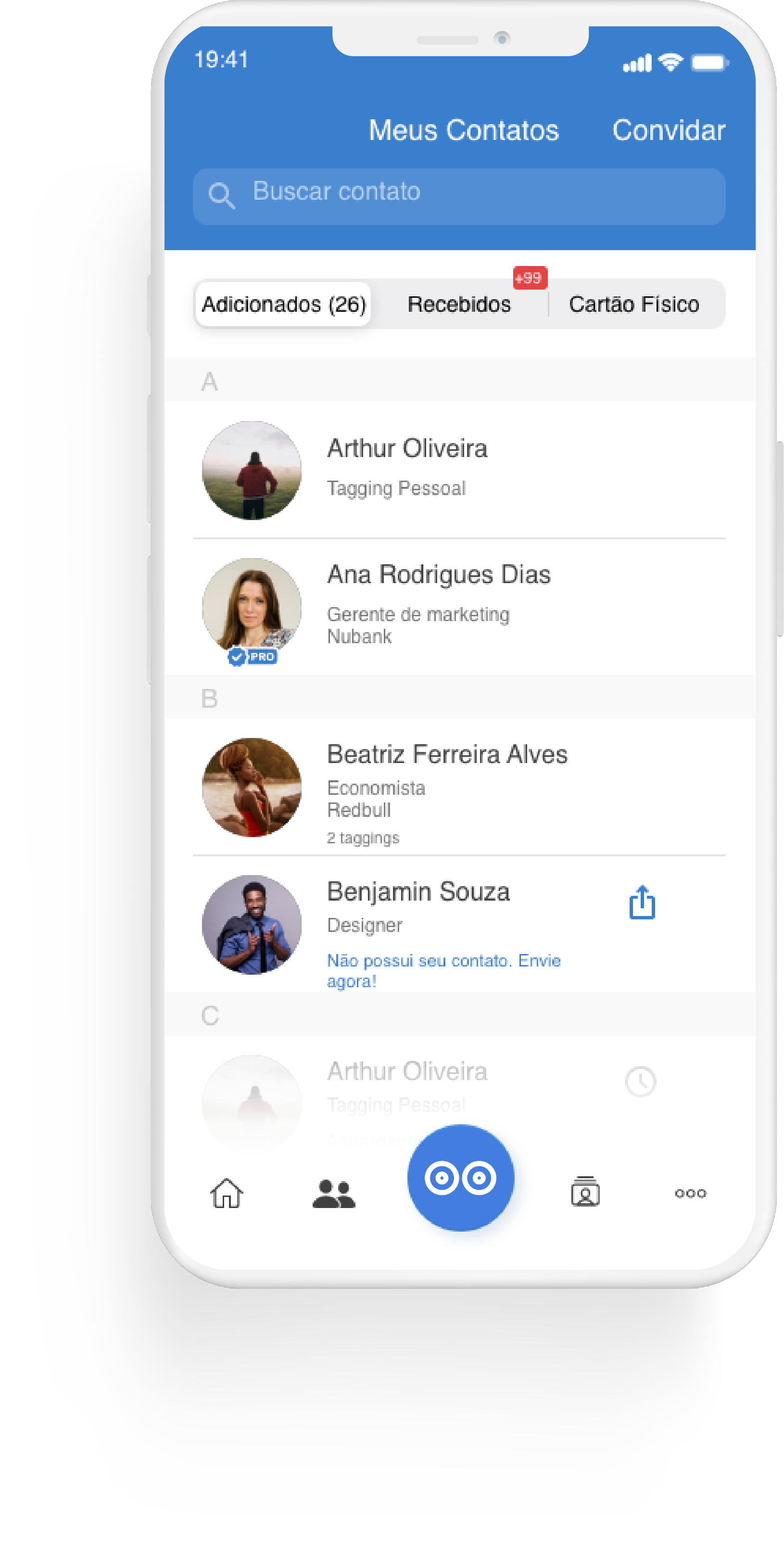 Tenha todos os seus contatos em um único lugar