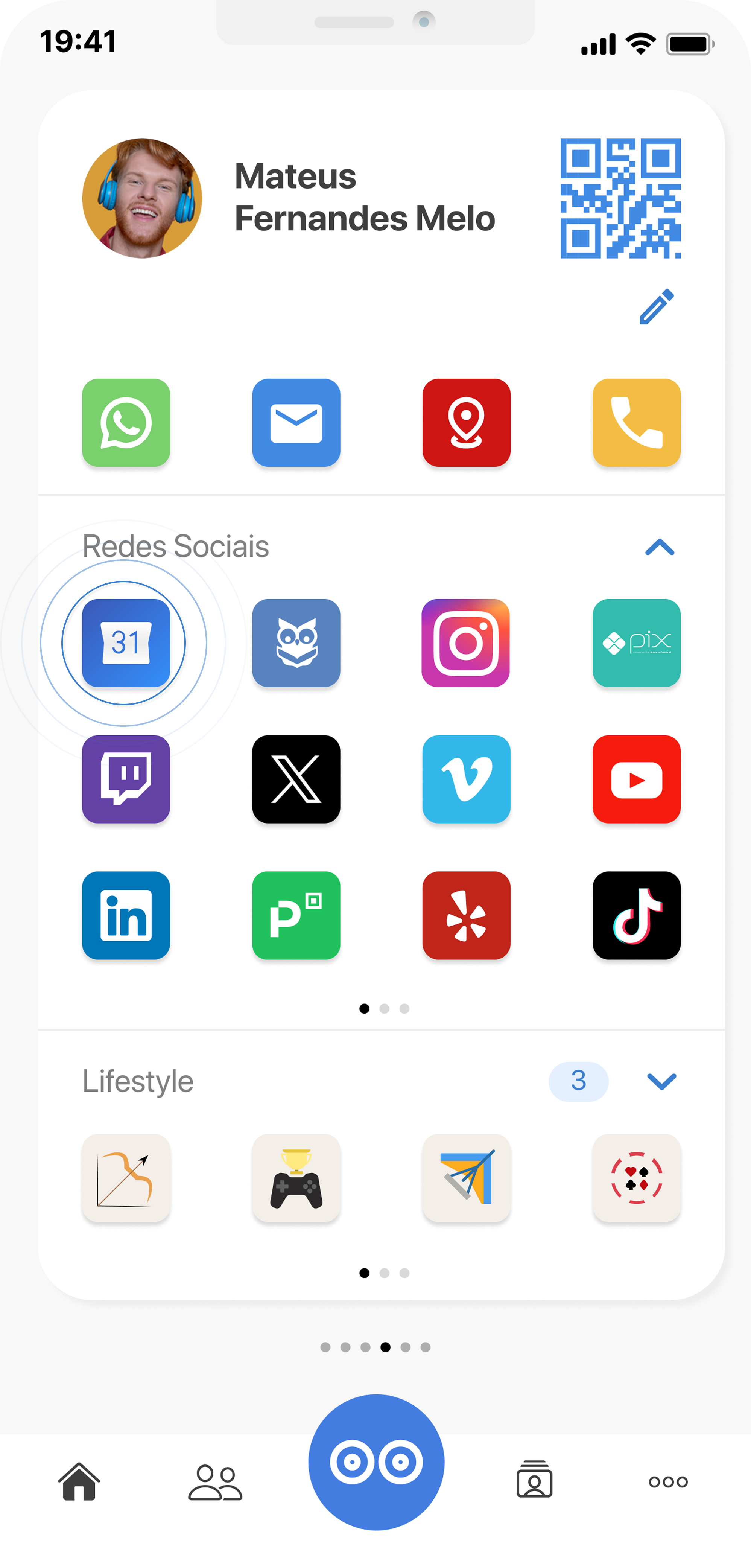 Agende reuniões e envie  e-mails com um só toque.